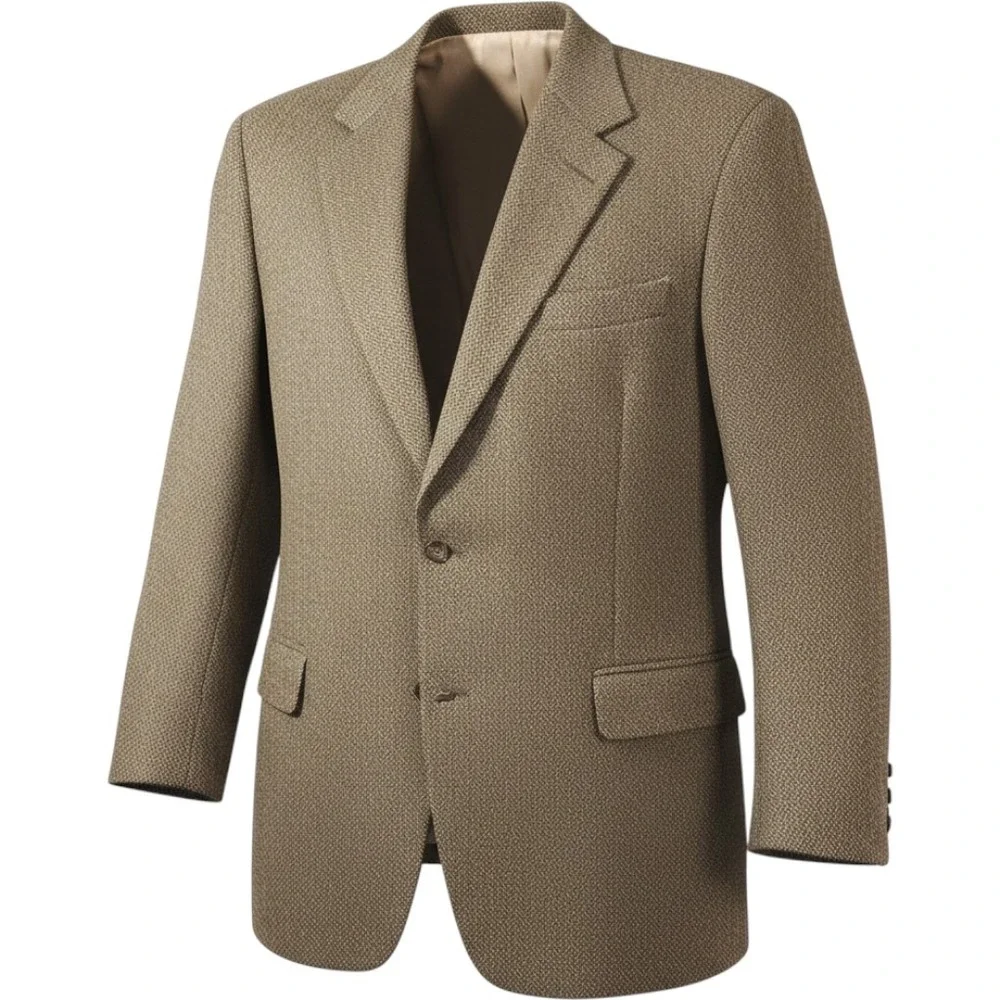 Vintage Brooks Brothers 346 Blazer Mens 46 Lambswool Herringbone Tweed Wool Coat
